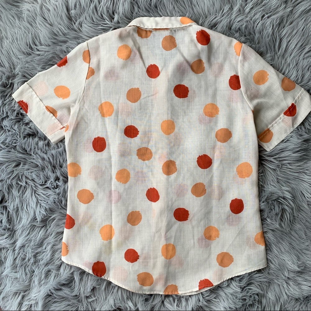 Vintage COS COB Polka Dot 1970’s USA Button Down - Picture 10 of 14